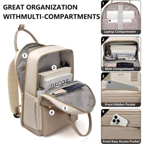 Laptop Backpack Bag - College Bookbag Business Computer Backpack 15.6 inch main image 5